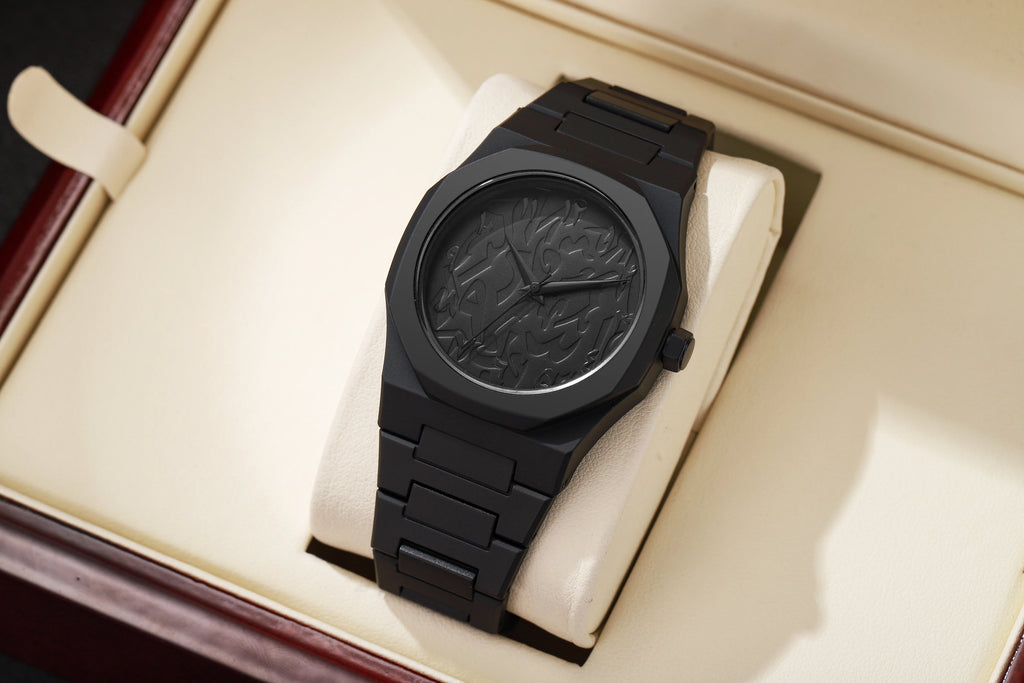 Modern Minimalist Kişilik Yaratıcı Tamamen siyah erkek saati Arapça Dijital Spor Eğlence Kuvars İzle Benzersiz Tasarım İzle